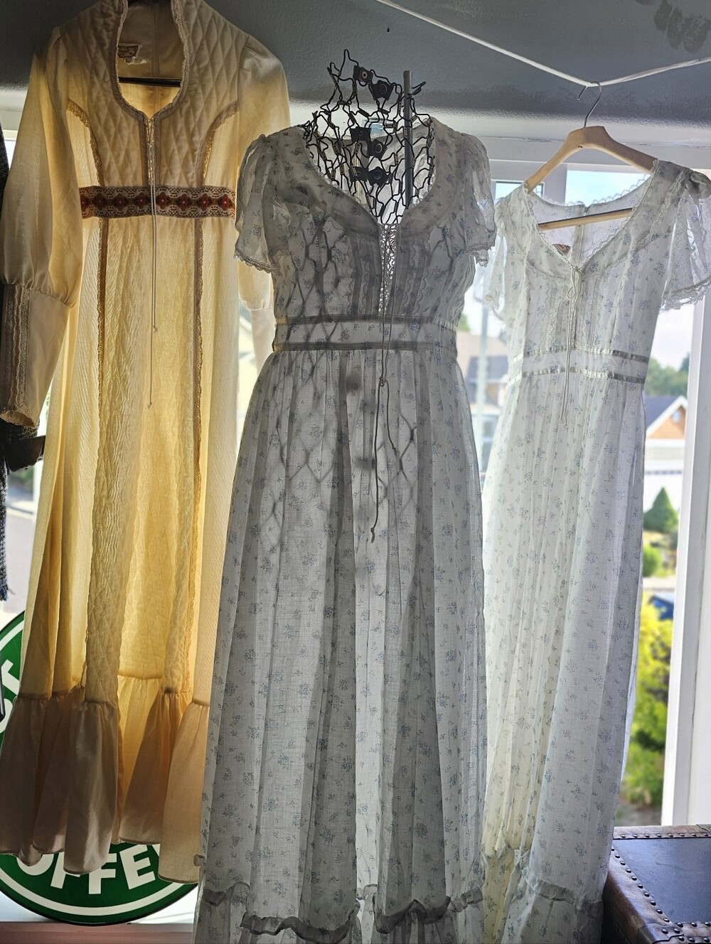 Gunne Sax Ivory Floral Lace Maxi Dress - Picture 12 of 13